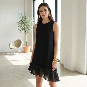 Opening Ceremony black asymmetric ruffle sheath dress - size 6 (Small)